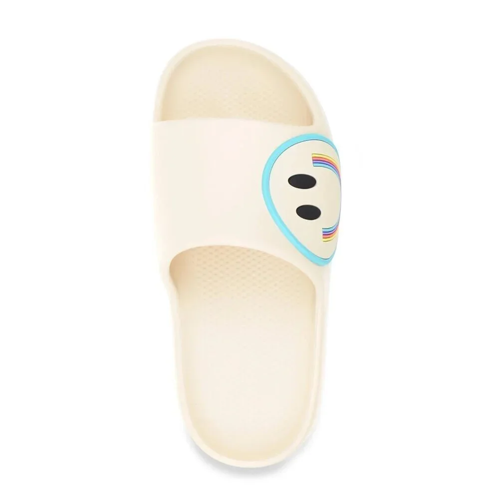 Wonder Nation Little Girl & Big Girl Icon Eva Slide Sandals, Size 13/1, Beige